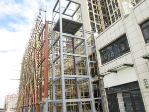 钢结构观光电梯井道安装工程